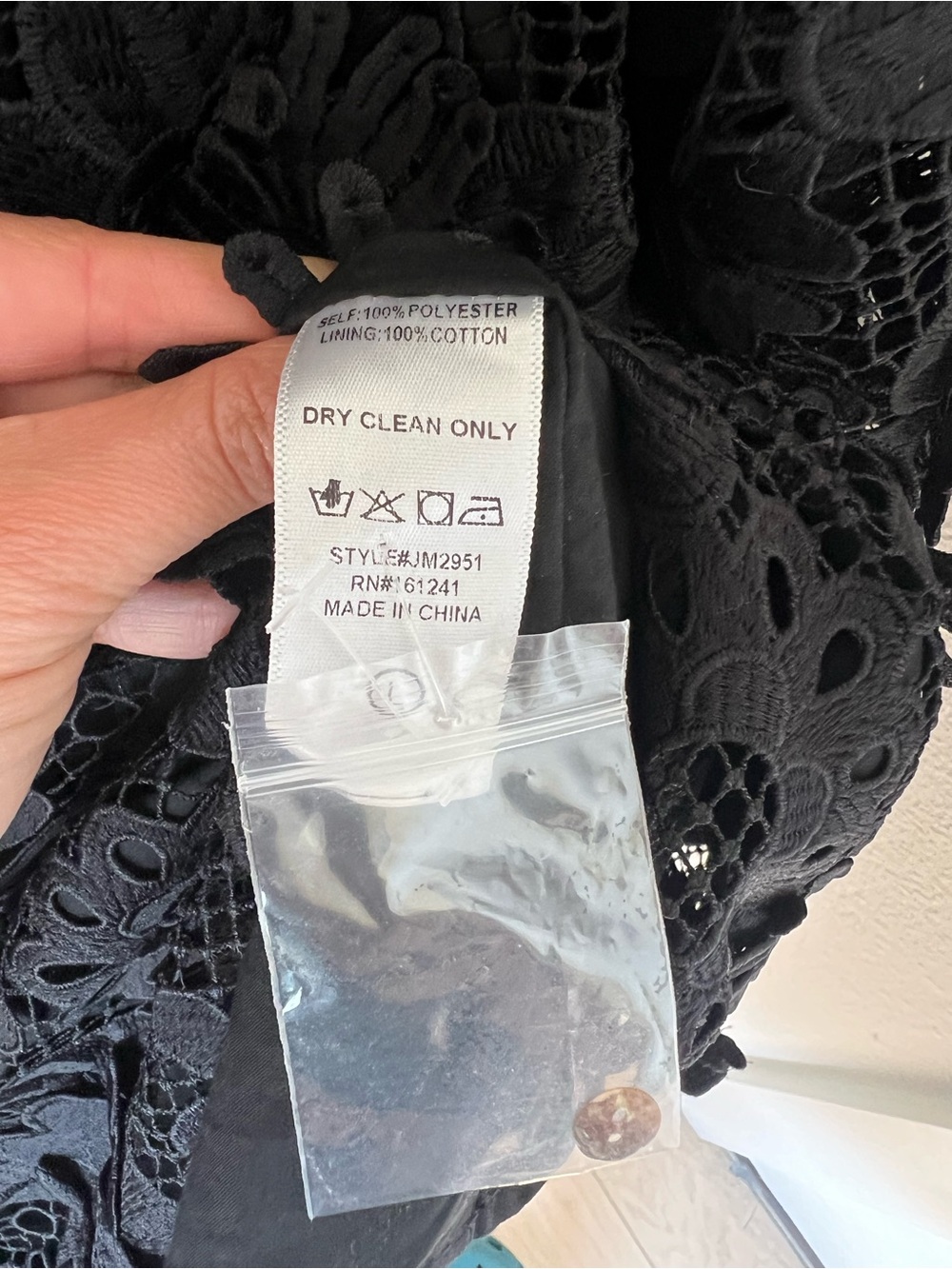 J. Marie The Seraphina Mini Dress in Black Floral NWOT - Picture 6 of 6